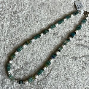Handmade Roman sea glass and pearl necklace.